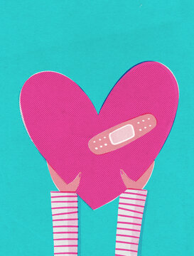 Sharing love. Hands giving love