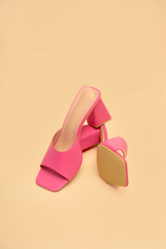 Pink fashionable sandal shoes