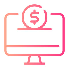 online payment gradient icon