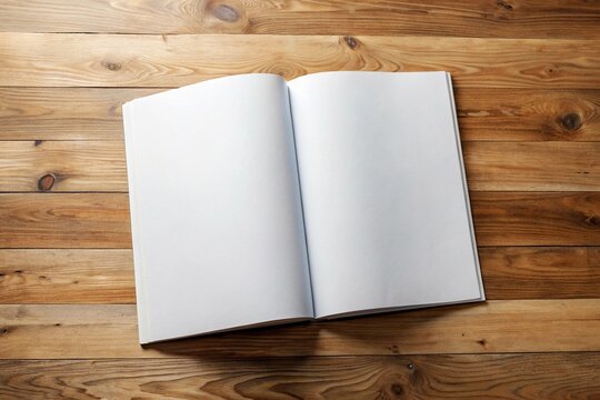 An Open Blank Magazine Or Book For Mockup