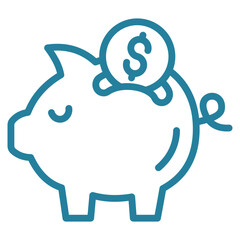 Piggy Bank  Icon Element For Design