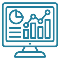 Fototapeta premium Visualization Icon Element For Design