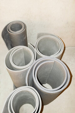 Grey pipes / rolls with raw direct hard flash