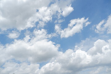 blue sky with cloud. natural background with copy space.