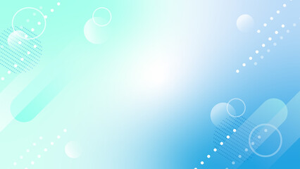 涼しげでポップな幾何学的背景イラスト（青系）