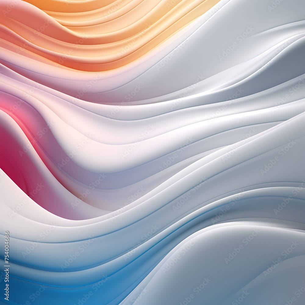 Poster colorful waves abstract background in 3d render.ai generated