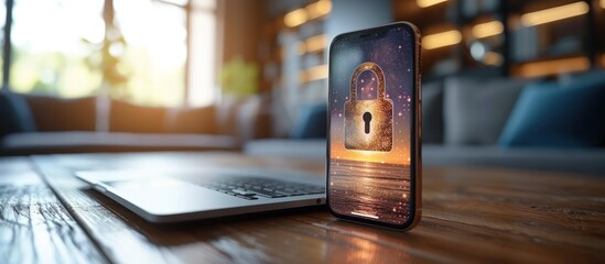 Lock the phone with a password for mobile