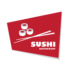 Sushi restaurant logo vector illustration