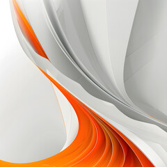 Abstract Orange Fluid Art: Dynamic Swirls and Waves in a Vibrant Artistic Background