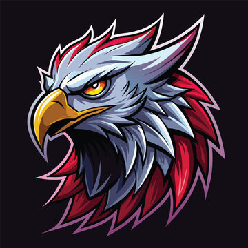 Eagle head mascot. Vector illustration of eagle head mascot for sport team.