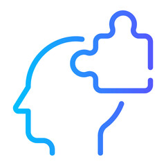 problem solving gradient icon