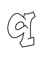 Printable Graffiti Bubble Letters Alphabet © Hasbi