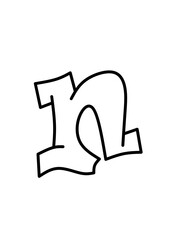 Printable Graffiti Bubble Letters Alphabet © Hasbi