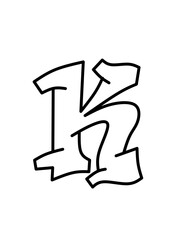 Printable Graffiti Bubble Letters Alphabet © Hasbi