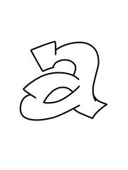 Printable Graffiti Bubble Letters Alphabet © Hasbi