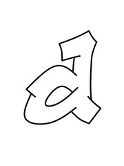 Printable Graffiti Bubble Letters Alphabet © Hasbi