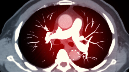 CTPA or CTA pulmonary artery .This imaging technique offers a clear view of the pulmonary arteries, aiding in the diagnosis of pulmonary embolism, vascular conditions, and other respiratory issues.