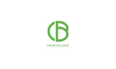 CB Abstract initial monogram letter alphabet logo design