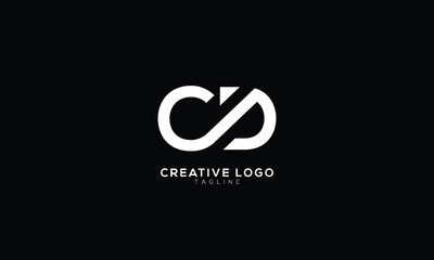 CD OD Abstract initial monogram letter alphabet logo design