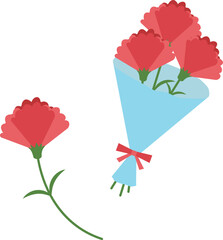 カーネーションのイラスト