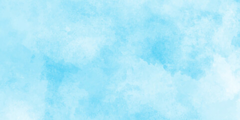 blue watercolor cloudy sky concept watercolor texture background, Blue sky with white cloud and cloudy stains, grunge light ocean blue shades watercolor background clouds texture backdrop.