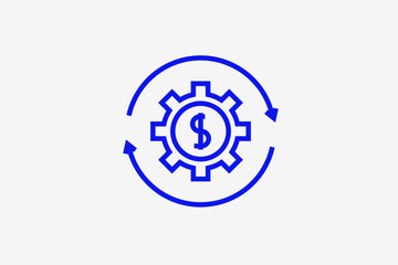  financial options illustration in line style design. Vector illustration.