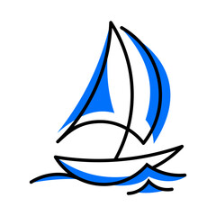 Boat Vector Logo Design Template