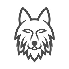 Wolf Head Vector Logo Design Template