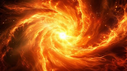 Fiery vortex with swirling magma, mesmerizing whirlpool of molten lava, electrifying energy