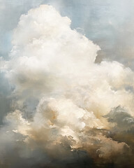 Vintage Clouds Oil Painting