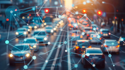 A smart traffic management app sends notifications to drivers about potential delays or closures on their planned route allowing them to make necessary adjustments and avoid