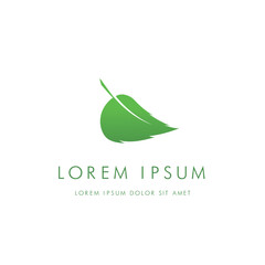 Eco logo vector green leaf template design
