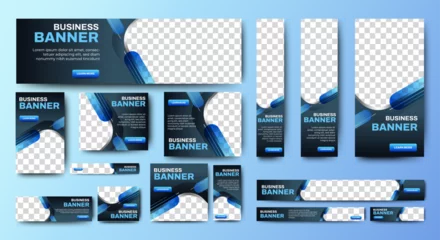Gardinen Web advertising banner template design. Modern web layout set with standard size. vector © ahmad