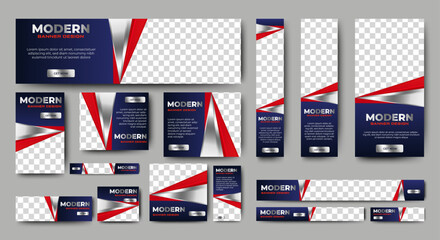 Modern Blue banners template design. cover header background for website design, Social Media Cover ads banner, flyer, invitation card