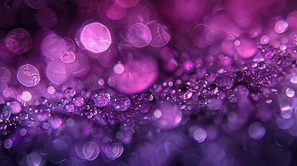 Poster Ethereal lilac purple, mint green, and champagne gold bokeh background with delicate blur effect © Ilja