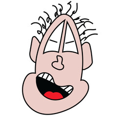cartoon of a person laughing