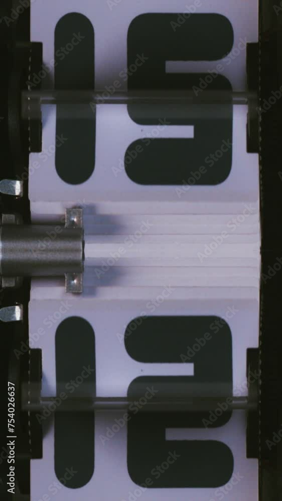 Aufkleber flip clock timer in vertical