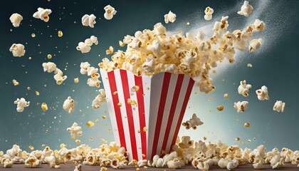 popcorn and movie tickets - obrazy, fototapety, plakaty