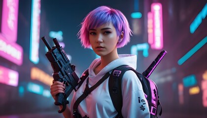 Electric Visions: Cyberpunk Heroines Unleashed