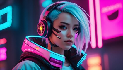 Neon Dreams: Cyberpunk Girls of Tomorrow