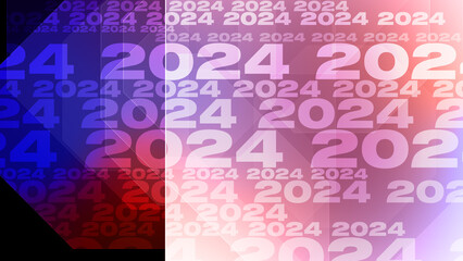 Background modern graphic layout wallpaper with conceptual plan, word 2024 in bold digits, and date as backdrop template inscription