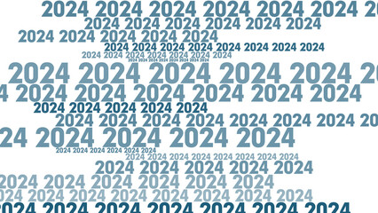 2024 text on white background annual year 2024 template for modern style inspiration