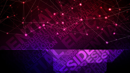 Political backdrop presidential election text background candidate debate voting results election campaign, media display