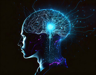 Obraz premium Analytical Thinking concept on digital art concept.
