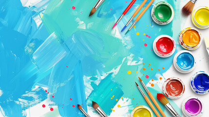 Kids art  education  creativity class concept