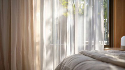 A closeup of the customizable settings for the smart curtains can be seen in the thirteenth image. Users can set preferences for different times of the day such as having