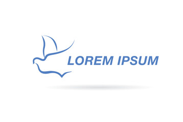 vector design of a white dove