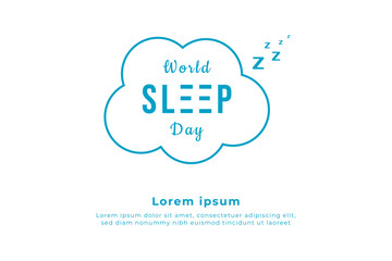 World Sleep Day  Vector Design Illustration for Background, Poster, Banner, Advertising, Greeting Card