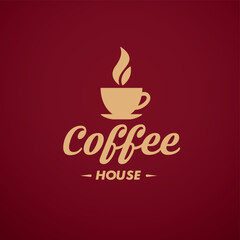 Coffee break logo design, vector illustration