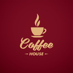 Coffee break logo design, vector illustration